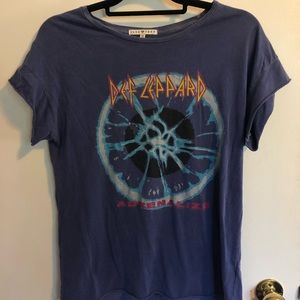 Def Leppard Junk Food Blue Band Tee